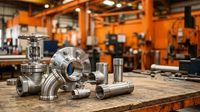 Flanges e conexões industriais de aço inox em estoque