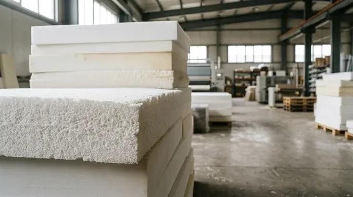 Linha de produção de colchões com blocos de espuma de poliuretano